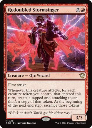 Redoubled Stormsinger (SOC-251) [Commander: Secrets of Strixhaven] MTG Single Wizards of the Coast