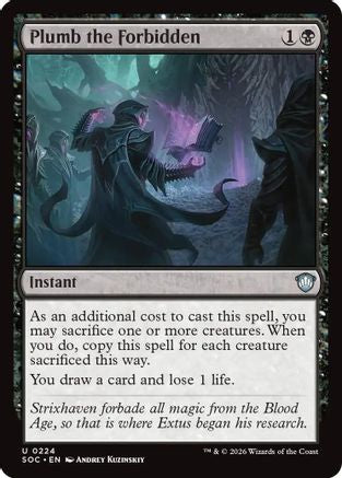 Plumb the Forbidden (SOC-224) [Commander: Secrets of Strixhaven] MTG Single Wizards of the Coast