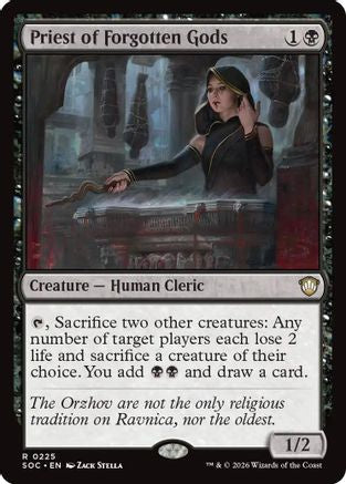 Priest of Forgotten Gods (SOC-225) [Commander: Secrets of Strixhaven] MTG Single Wizards of the Coast