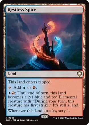 Restless Spire (SOC-399) [Commander: Secrets of Strixhaven] MTG Single Wizards of the Coast