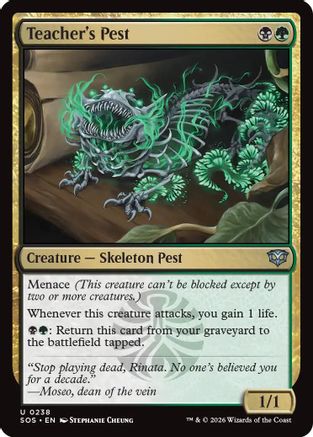 Teacher's Pest (SOS-238) [Secrets of Strixhaven] Foil MTG Single Wizards of the Coast
