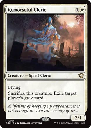 Remorseful Cleric (SOC-164) [Commander: Secrets of Strixhaven] MTG Single Wizards of the Coast