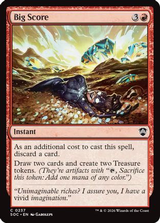 Big Score (SOC-237) [Commander: Secrets of Strixhaven] MTG Single Wizards of the Coast