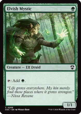 Elvish Mystic (SOC-266) [Commander: Secrets of Strixhaven] MTG Single Wizards of the Coast
