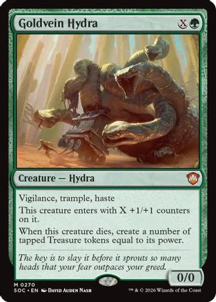 Goldvein Hydra (SOC-270) [Commander: Secrets of Strixhaven] MTG Single Wizards of the Coast