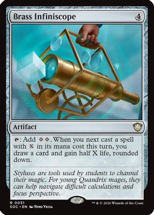 Brass Infiniscope (SOC-051) [Commander: Secrets of Strixhaven] MTG Single Wizards of the Coast