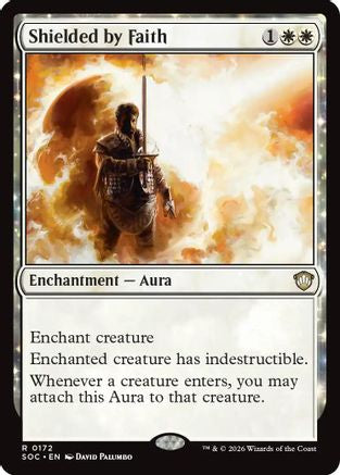 Shielded by Faith (SOC-172) [Commander: Secrets of Strixhaven] MTG Single Wizards of the Coast