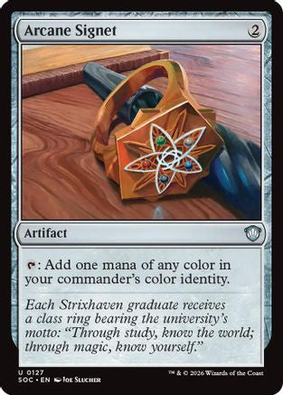 Arcane Signet (SOC-127) [Commander: Secrets of Strixhaven] MTG Single Wizards of the Coast