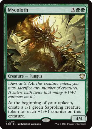 Mycoloth (SOC-276) [Commander: Secrets of Strixhaven] MTG Single Wizards of the Coast