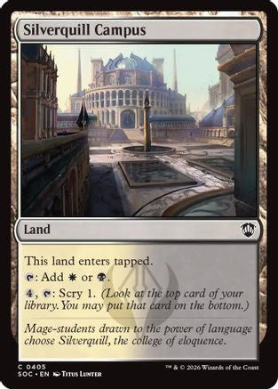 Silverquill Campus (SOC-405) [Commander: Secrets of Strixhaven] MTG Single Wizards of the Coast