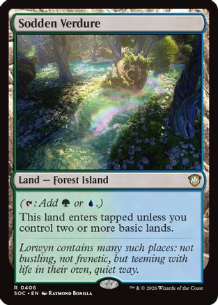 Sodden Verdure (SOC-406) [Commander: Secrets of Strixhaven] MTG Single Wizards of the Coast