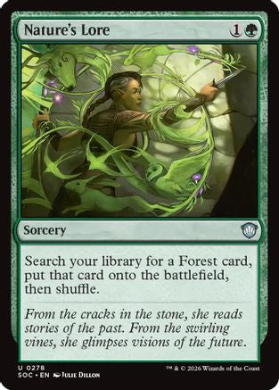 Nature's Lore (SOC-278) [Commander: Secrets of Strixhaven] MTG Single Wizards of the Coast