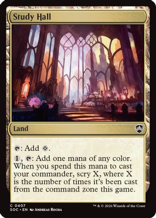 Study Hall (SOC-407) [Commander: Secrets of Strixhaven] MTG Single Wizards of the Coast