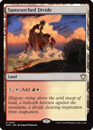 Sunscorched Divide (SOC-410) [Commander: Secrets of Strixhaven] MTG Single Wizards of the Coast