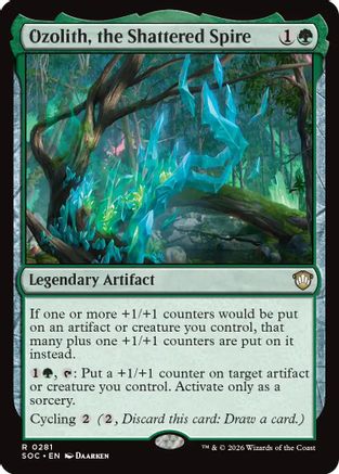 Ozolith, the Shattered Spire (SOC-281) [Commander: Secrets of Strixhaven] MTG Single Wizards of the Coast