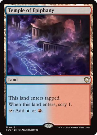 Temple of Epiphany (SOC-412) [Commander: Secrets of Strixhaven] MTG Single Wizards of the Coast