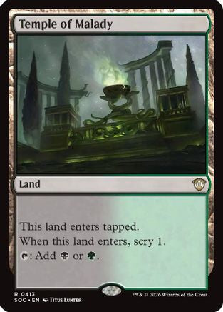 Temple of Malady (SOC-413) [Commander: Secrets of Strixhaven] MTG Single Wizards of the Coast