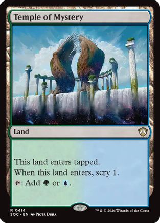 Temple of Mystery (SOC-414) [Commander: Secrets of Strixhaven] MTG Single Wizards of the Coast