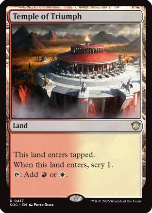 Temple of Triumph (SOC-417) [Commander: Secrets of Strixhaven] MTG Single Wizards of the Coast