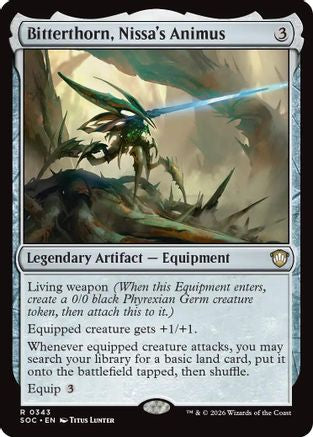 Bitterthorn, Nissa's Animus (SOC-343) [Commander: Secrets of Strixhaven] MTG Single Wizards of the Coast