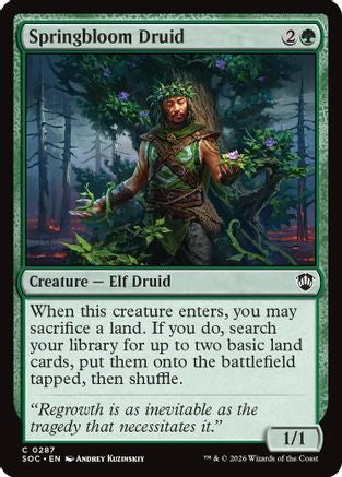 Springbloom Druid (SOC-287) [Commander: Secrets of Strixhaven] MTG Single Wizards of the Coast