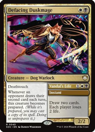 Defacing Duskmage (SOC-045) [Commander: Secrets of Strixhaven] MTG Single Wizards of the Coast