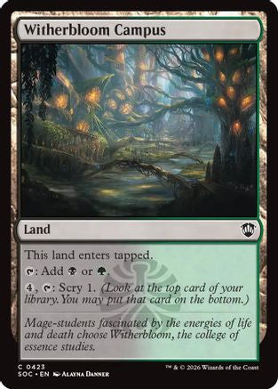 Witherbloom Campus (SOC-423) [Commander: Secrets of Strixhaven] MTG Single Wizards of the Coast