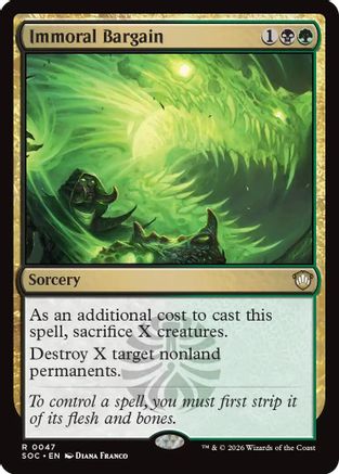 Immoral Bargain (SOC-047) [Commander: Secrets of Strixhaven] MTG Single Wizards of the Coast