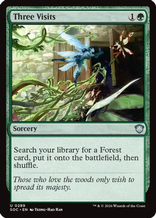 Three Visits (SOC-289) [Commander: Secrets of Strixhaven] MTG Single Wizards of the Coast