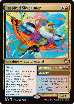 Inspired Skypainter (SOC-048) [Commander: Secrets of Strixhaven] MTG Single Wizards of the Coast