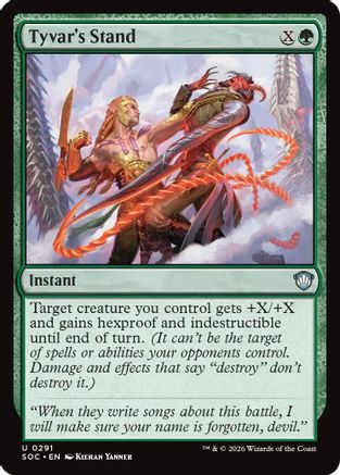 Tyvar's Stand (SOC-291) [Commander: Secrets of Strixhaven] MTG Single Wizards of the Coast