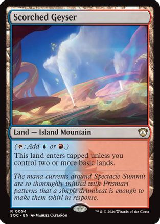 Scorched Geyser (SOC-054) [Commander: Secrets of Strixhaven] MTG Single Wizards of the Coast