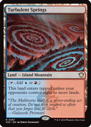 Turbulent Springs (SOC-057) [Commander: Secrets of Strixhaven] MTG Single Wizards of the Coast