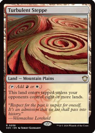 Turbulent Steppe (SOC-058) [Commander: Secrets of Strixhaven] MTG Single Wizards of the Coast