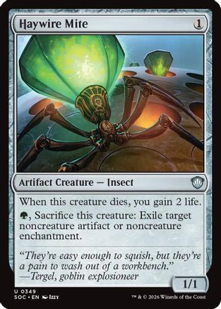 Haywire Mite (SOC-349) [Commander: Secrets of Strixhaven] MTG Single Wizards of the Coast
