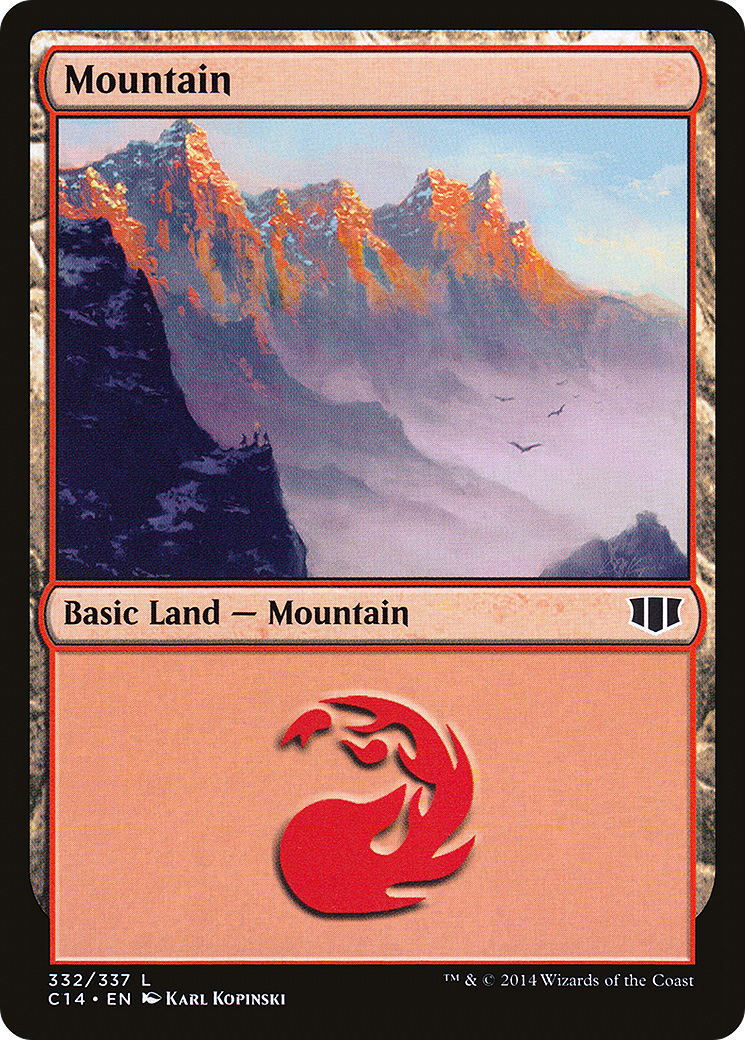 Mountain (332) (C14-332) [Commander 2014] MTG Single Wizards of the Coast