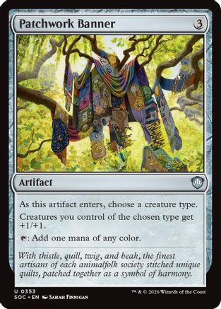 Patchwork Banner (SOC-353) [Commander: Secrets of Strixhaven] MTG Single Wizards of the Coast