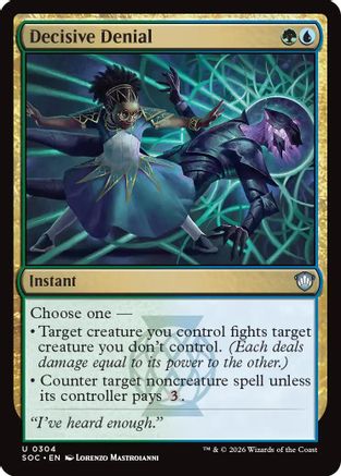 Decisive Denial (SOC-304) [Commander: Secrets of Strixhaven] MTG Single Wizards of the Coast