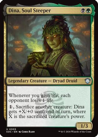 Dina, Soul Steeper (SOC-305) [Commander: Secrets of Strixhaven] MTG Single Wizards of the Coast