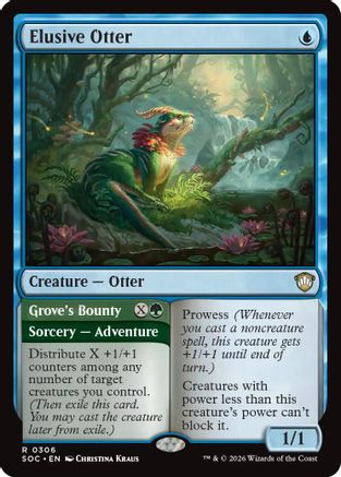 Elusive Otter (SOC-306) [Commander: Secrets of Strixhaven] MTG Single Wizards of the Coast