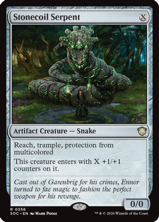 Stonecoil Serpent (SOC-356) [Commander: Secrets of Strixhaven] MTG Single Wizards of the Coast