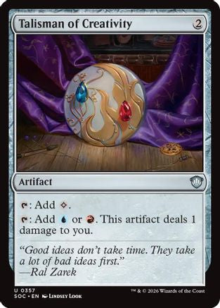 Talisman of Creativity (SOC-357) [Commander: Secrets of Strixhaven] MTG Single Wizards of the Coast