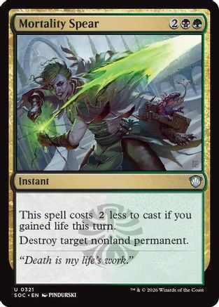 Mortality Spear (SOC-321) [Commander: Secrets of Strixhaven] MTG Single Wizards of the Coast