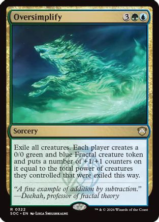 Oversimplify (SOC-322) [Commander: Secrets of Strixhaven] MTG Single Wizards of the Coast