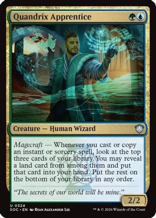Quandrix Apprentice (SOC-324) [Commander: Secrets of Strixhaven] MTG Single Wizards of the Coast