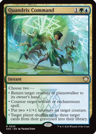 Quandrix Command (SOC-325) [Commander: Secrets of Strixhaven] MTG Single Wizards of the Coast