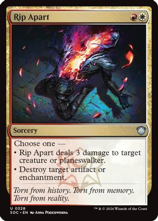 Rip Apart (SOC-328) [Commander: Secrets of Strixhaven] MTG Single Wizards of the Coast