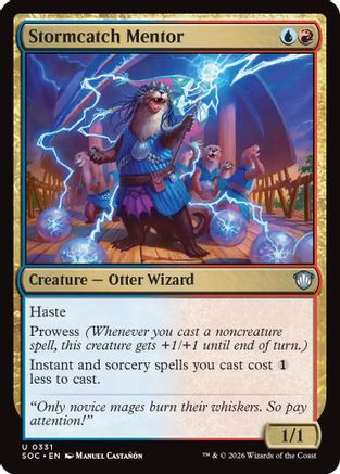 Stormcatch Mentor (SOC-331) [Commander: Secrets of Strixhaven] MTG Single Wizards of the Coast