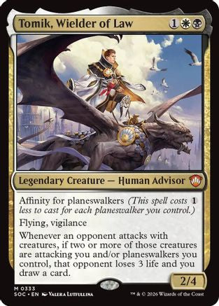 Tomik, Wielder of Law (SOC-333) [Commander: Secrets of Strixhaven] MTG Single Wizards of the Coast