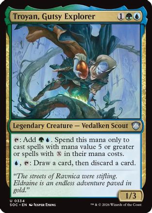 Troyan, Gutsy Explorer (SOC-334) [Commander: Secrets of Strixhaven] MTG Single Wizards of the Coast